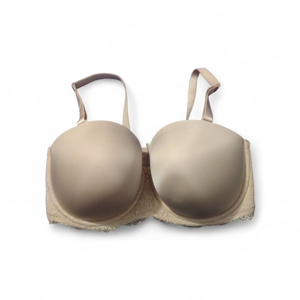 Torrid Curve‎ Beige with Lace Removable Straps Padded Bra Plus Size 40F